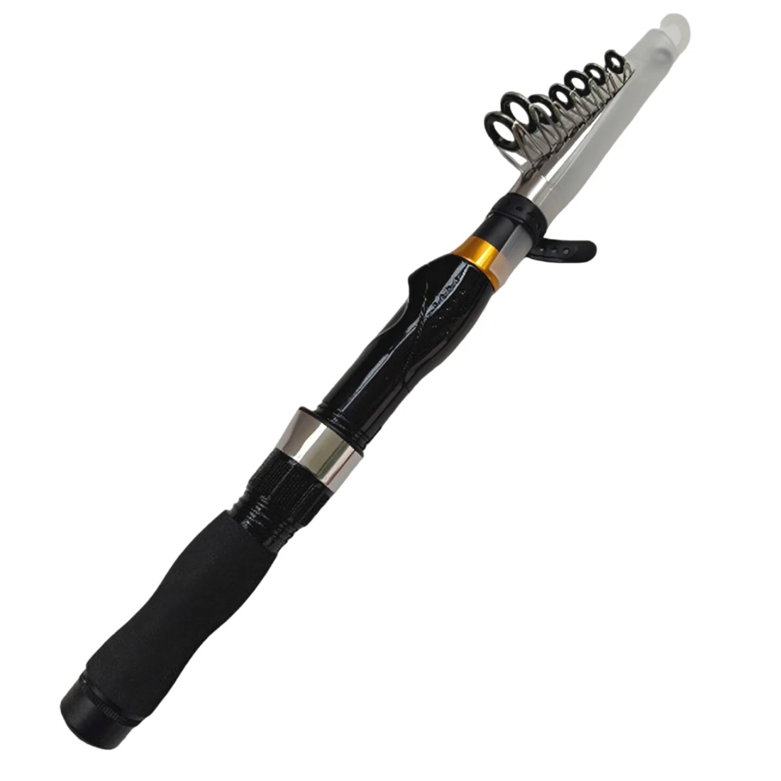 Portable Collapsible Fishing Pole Lightweight and Compact Design Portable Angling Pole Super Short for Saltwater and Freshwater Qme 1.9m