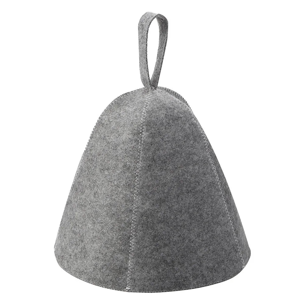 Anti Heat Sauna Hat Thicken Wool Felt Shower Cap Hair Turban Sauna Quickly Towel Drying Towel Hats Qme grey