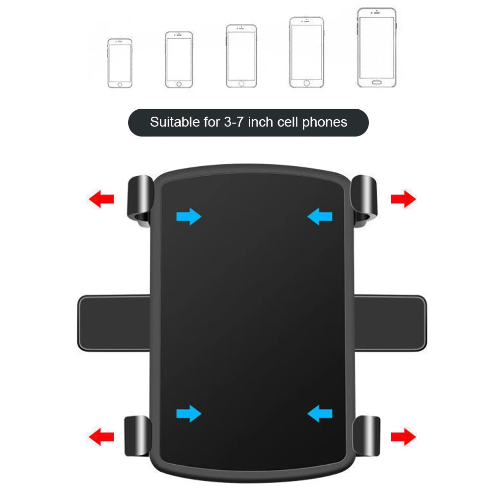 360 Degree Rotation Car Phone Holder Stand Universal GPS Bracket Dashboard Clip Mount Car Mobile Phone Support in Car For iPhone Qme