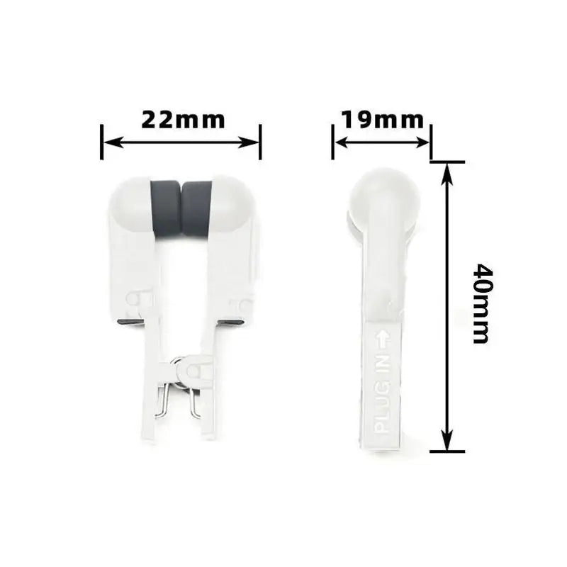 Double-sided Silicone Electrode Clips Adapter Pin Compatible TENS EMS Qme