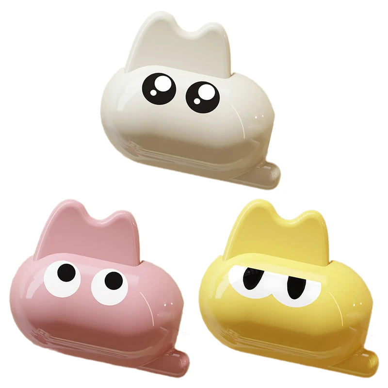 Plastic Clip Cartoon Toothbrush Portable Head Cover Dustproof Qme 3pcs