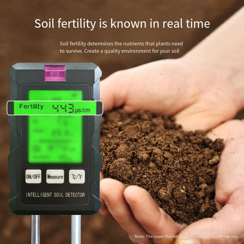 1 Soil Detector Tester Ph Temperature Humidity Sunlight Air Moisture Qme