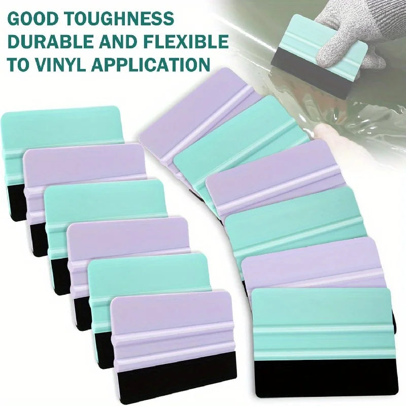5pcs Purple And Teal Squeegee, Squeegees for Vinyl Purple And Coral, Vinyl Squeegee Tools Vinyl for Crafting Vinyl Application Qme