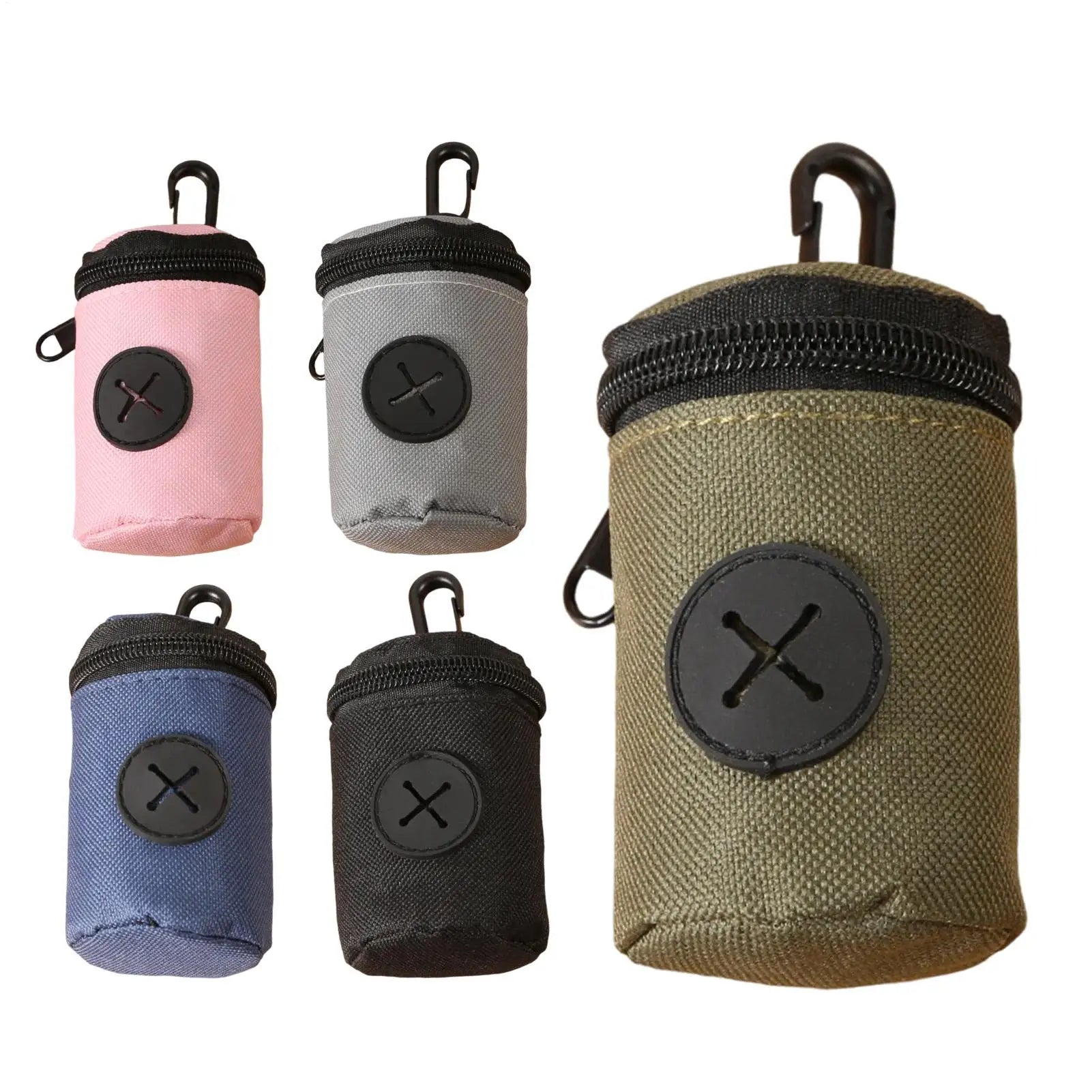 Dog Poop Bag Holder with Zipper Clip Small Pouch Pet Training Poop Bag Dispenser for Pet Puppy Small Medium Large Breed Home Qme