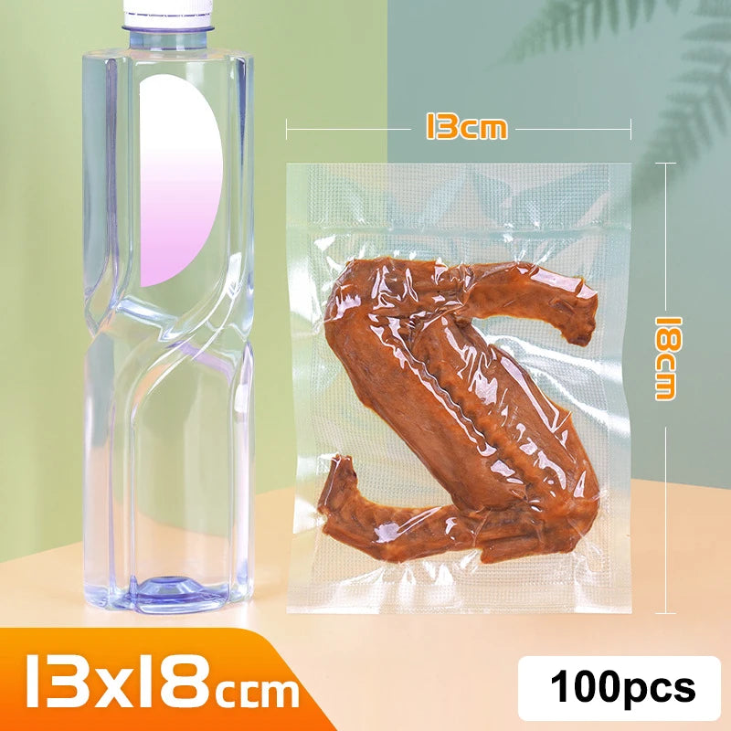 Storage Vacuum Packaging Bags Food Packing Bag Kitchen Sealer Thick Qme 13x18cm