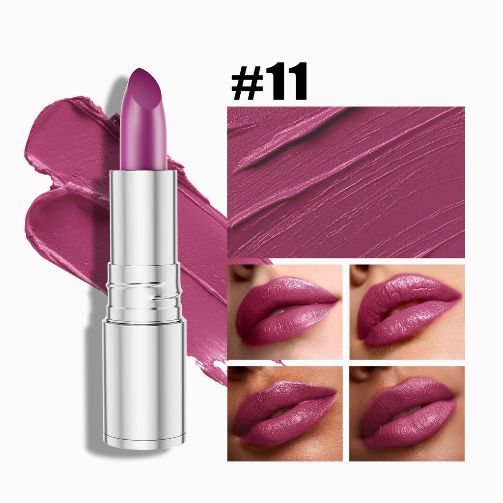 6-Color Matte Lipstick , Non-Fading, Non-Stick Cup Long-Lasting Velvet Finish, Smooth Matte Lip Color Waterproof Smudge-proof Qme M614-11