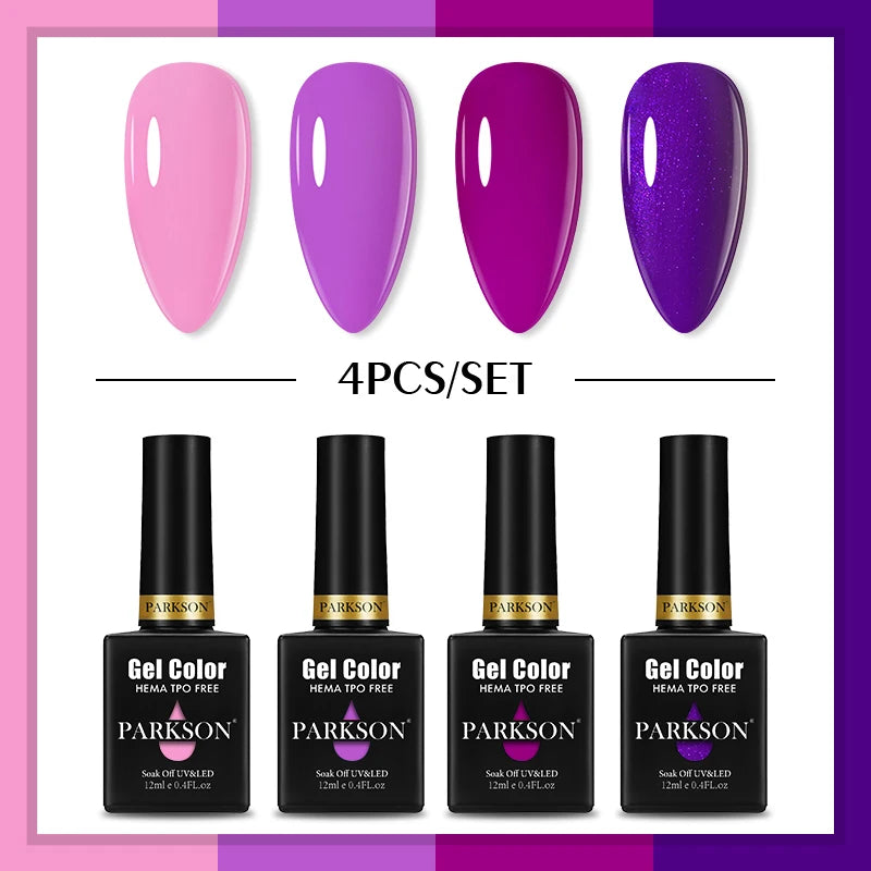 PARKSON Macaroon Series Gel Nail Polish LED UV Summer Solid Semi Qme ZH04