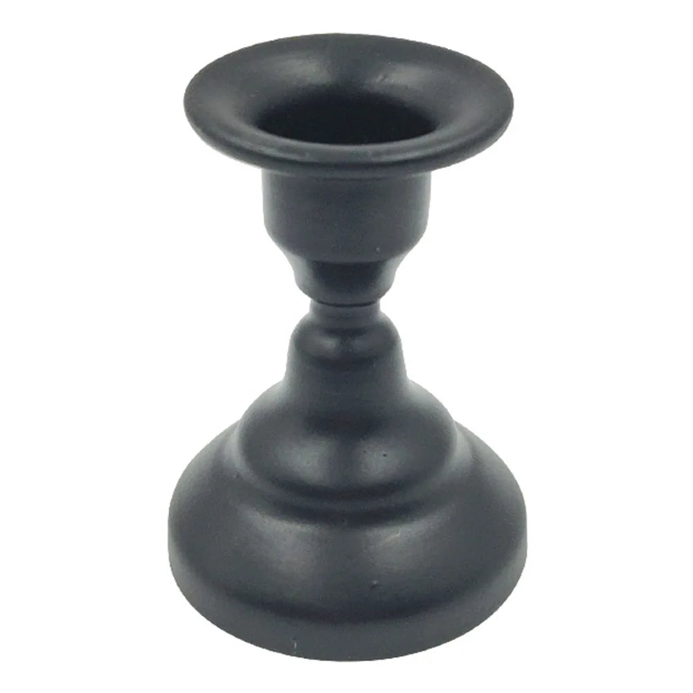 Vintage Metal Candle Holders Pillar Iron Art Candlestick For Wedding Party Decor Dining Room Living Room Candlesticks Parts Qme Black