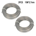 2 Rolls 15M 2.0/3.0mm Trimmer Nylon thread Rope Core-Reinforced Grass Trimmer Line 2.0- 3.0 Mm X 15m(30m) Line Spool Qme 15mx2.7mmx 2pcs