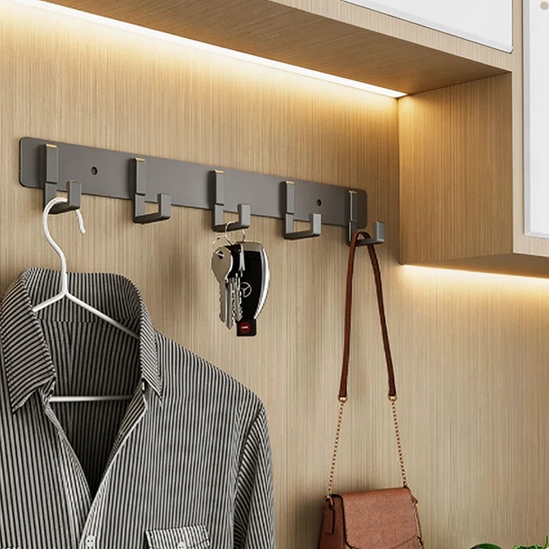 Mini Compact Aluminum Alloy Wall Hook Flexible Paste Layout for Bay Window Corner Small Scattered Daily Item Centralized Storage Qme