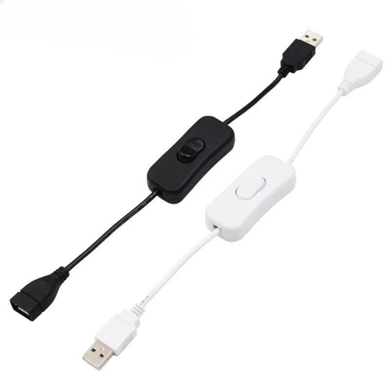 7pcs 28cm USB Cable with Switch ON/OFF Cable Extension Toggle for USB Lamp USB Fan Power Supply Line Durable HOT SALE Adapter Qme