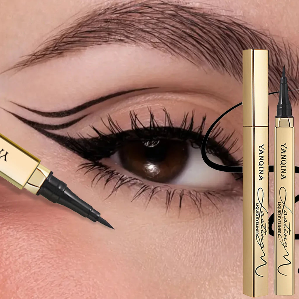 Quick-dry Eyeliner Pencil Makeup Long Lasting Smooth Matte Eye Liner Waterproof Anti Smudge Liquid Eyeliner Pen Eyes Cosmetics Qme