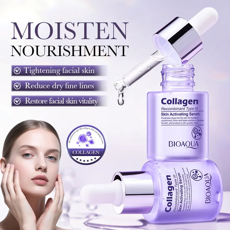 Instant Wrinkle Remover Face Serum Lifting Firming Fade Fine Lines Anti-aging Essence Whitening Brighten Nourish Skin Care Qme