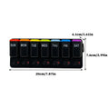 Medicine Pill Organizer 7 Day Travel Case Portable Box Container Qme Black China Mainland