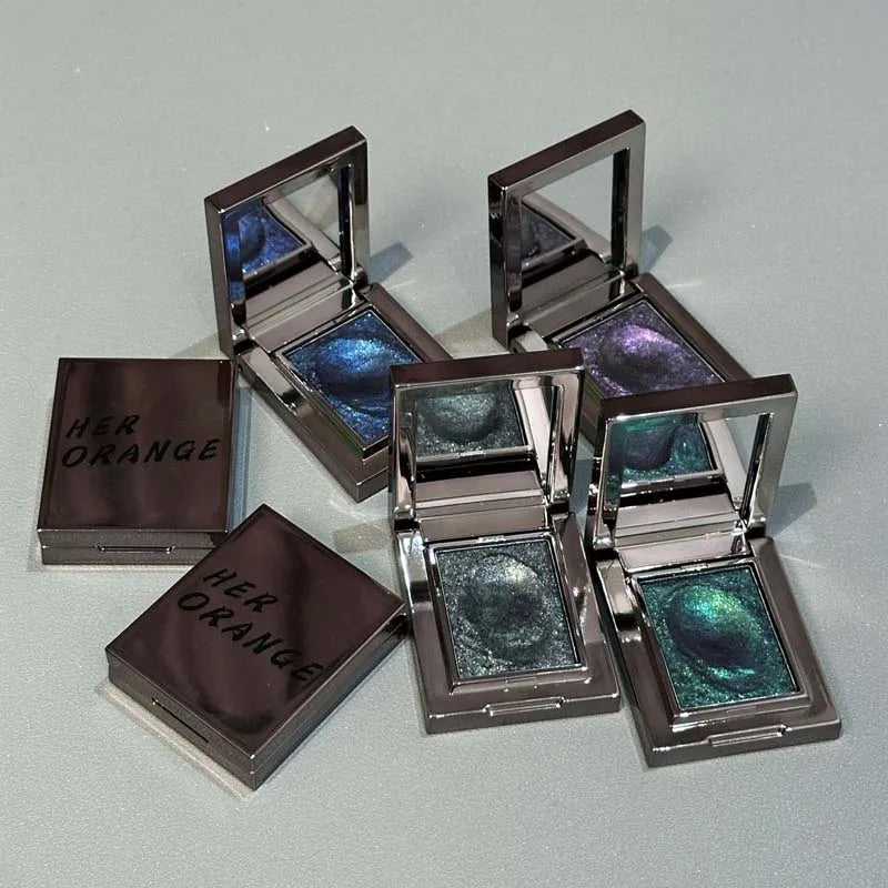 Metallic Glitter Pearlescent Eyeshadow Cream Chameleon Sparkling Mashed Potato EyeShadow Shimmer Brightening Highlighter Qme