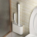 1 Toilet Cleaning Brush Soft Rubber Flat Head Base Qme MULTI