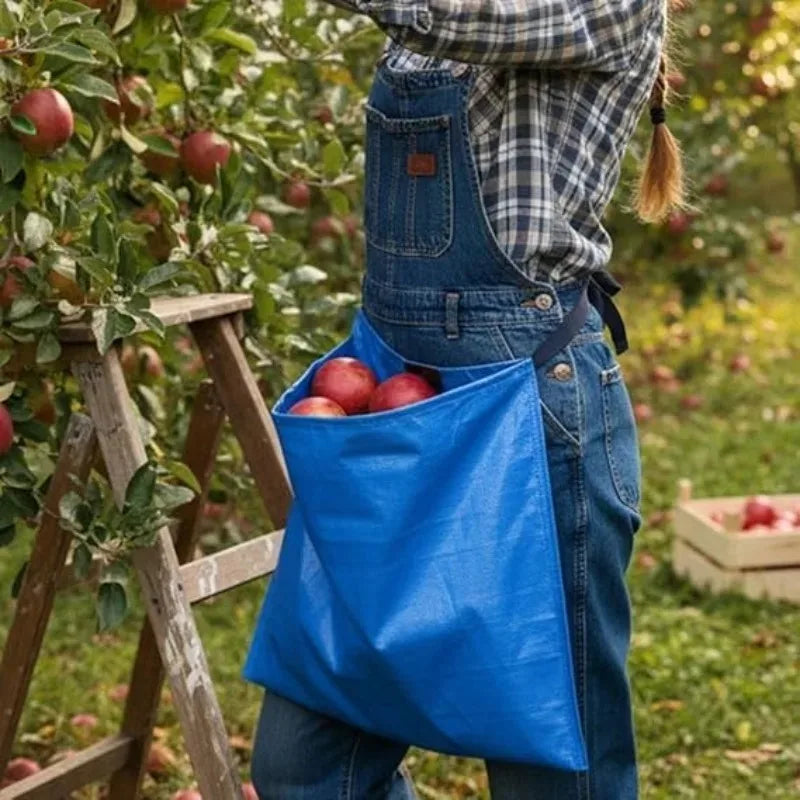 Fruit and Vegetable Picking Apron Garden Fruit Picking Bag Waterproof and Portable Agricultural Picking Waist Bag Qme