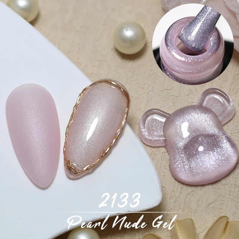 Arte Clavo Pearl Shell Gel Nail Polish Glitter Auroras Soak Off UV Qme 2133