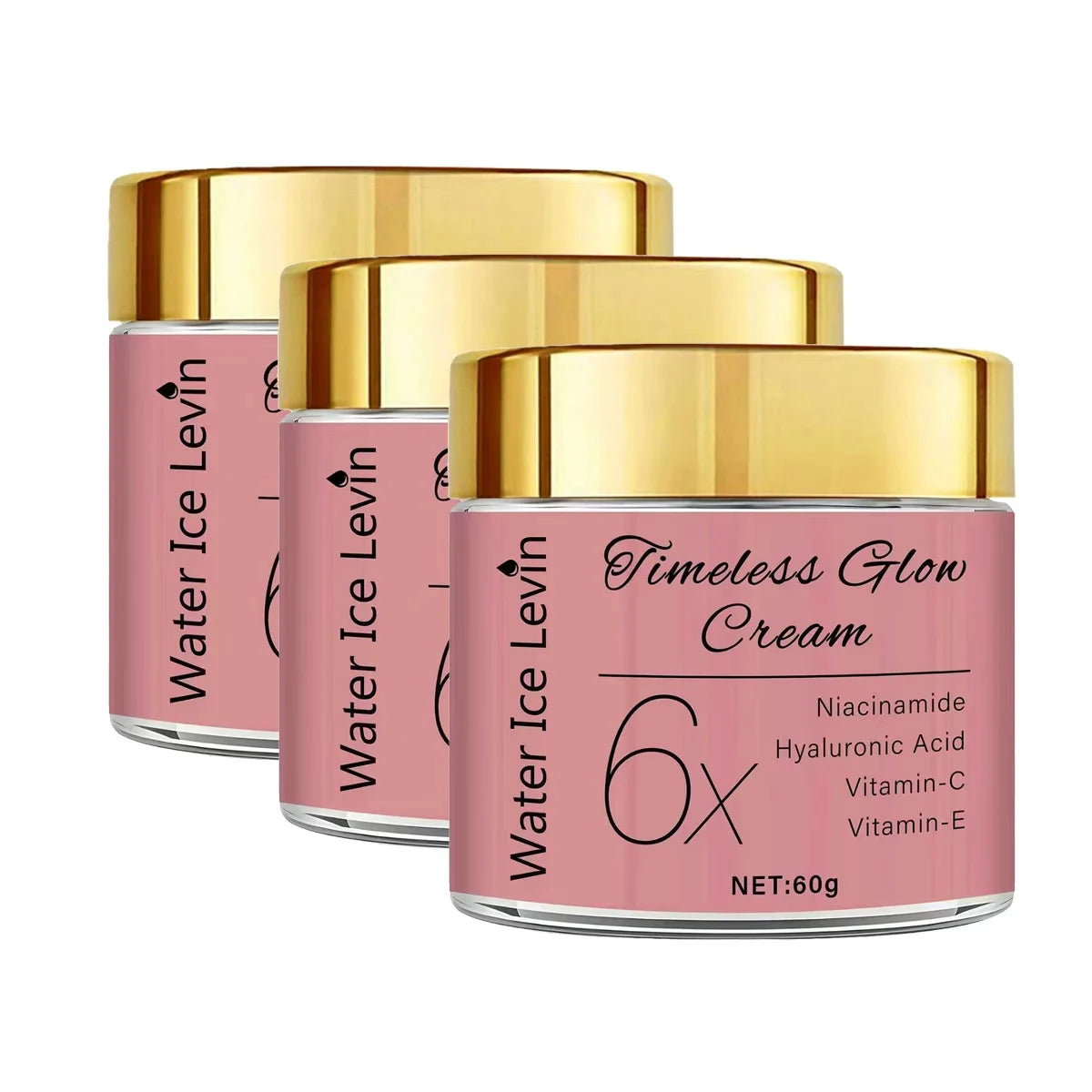Timeless Glow Face Cream with Niacinamide, Hyaluronic Acid & Vitamin C - Brightening & Moisturizing for Softer, Radiant Skin Qme RED 60g