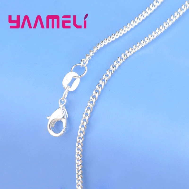 Big Sale Sample Order 20Pcs Mix 20 Styles 18" Genuine 925 Sterling Silver Color Link Necklace Set Chains+Lobster Clasps Qme