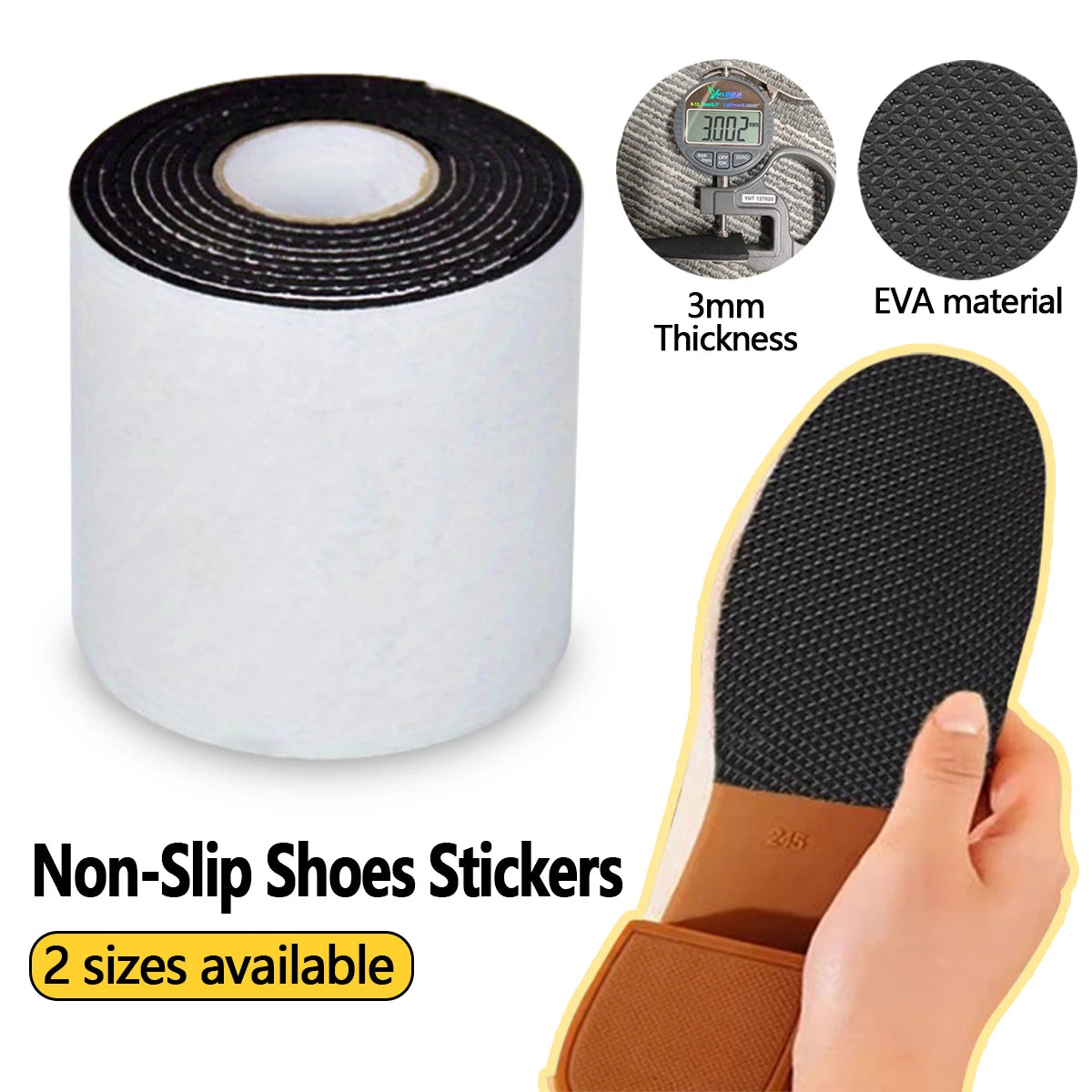 Self-Adhesive EVA Anti-Slip Shoe Repair Tape - High Heel Noise Reduction, Easily Repair Holes And Outsole Protection Stickers Qme