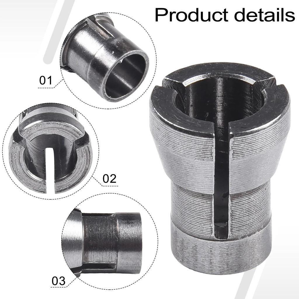 1 Pc Collet Chuck Adapter For Engraving Trimming Machine Router Carpentry 8x16.5mm Collet Chuck Adapter Qme