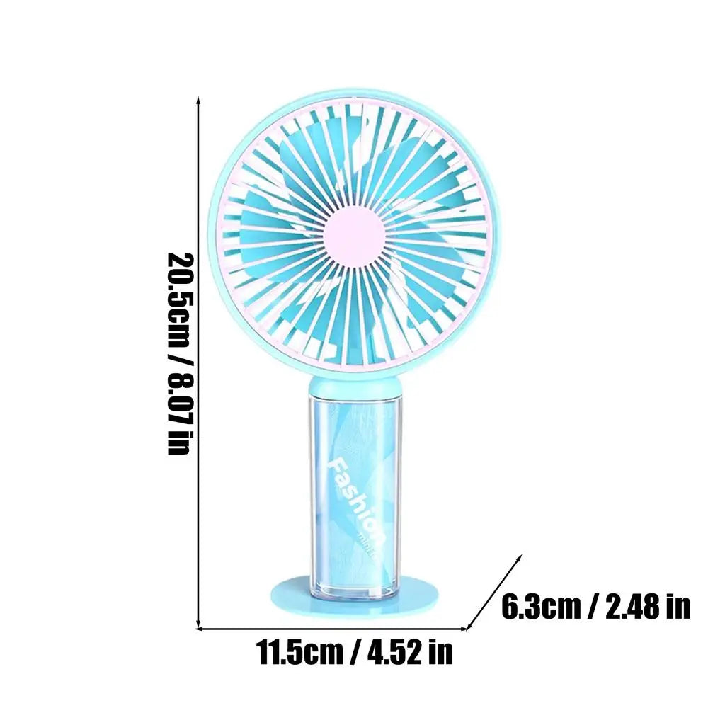Handheld Fan 3 Speeds Air Blower Device Rechargeable Portable Fan for Travel Vacation Camping Hiking Backpacking Beach Picnic Qme China Mainland Blue