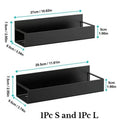 Magnetic Spice Storage Rack Organizer Refrigerator Oven Black Fridge Qme 1Pc S and 1Pc L