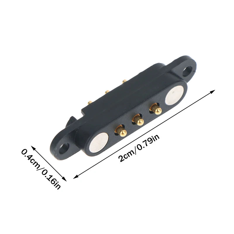 DC 12V 3A Waterproof Magnetic Pin Connector 3P 4P Pin Male Female Spring Loaded DC Power Socket Qme