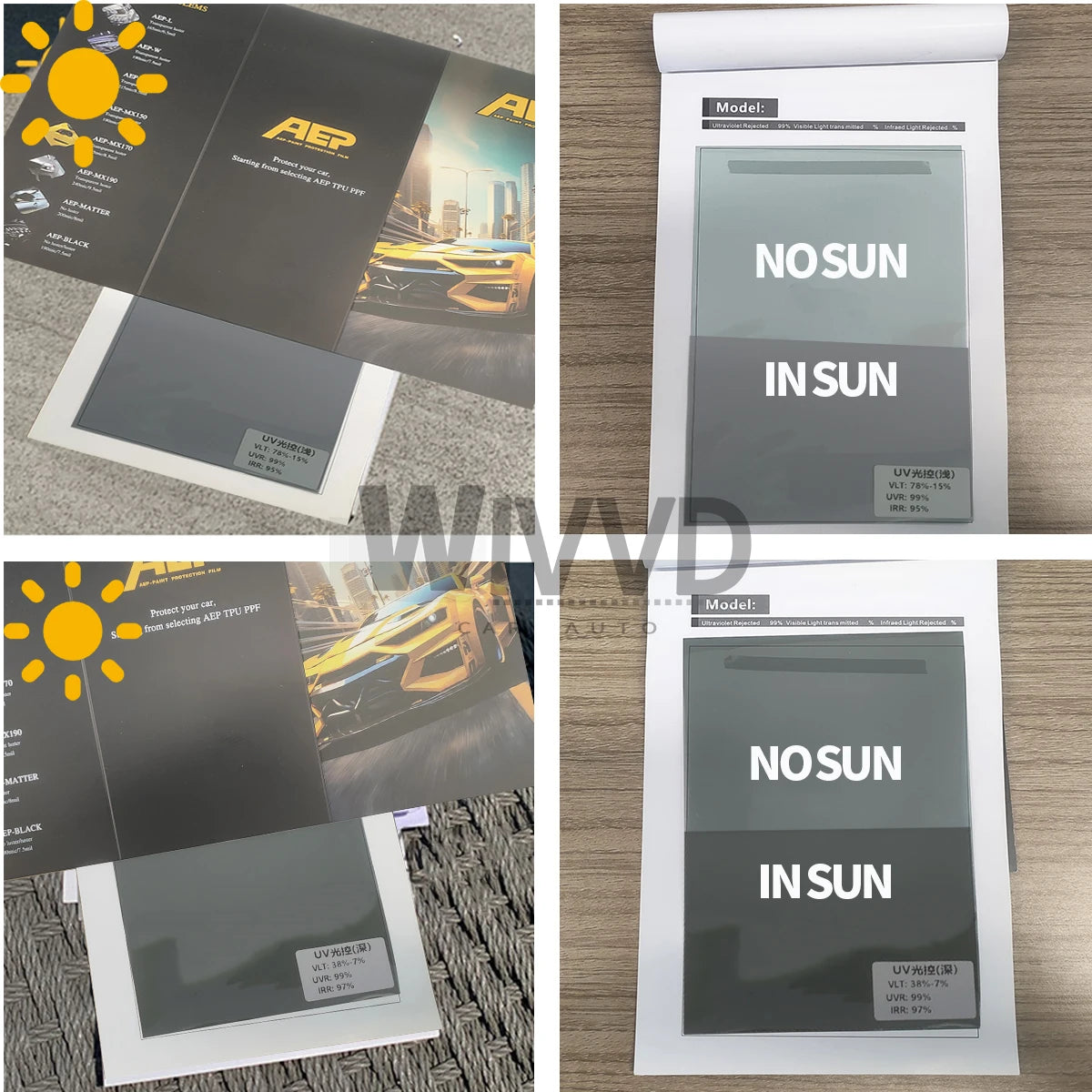 Solar Tint Photochromic Film Sun Control Film VLT Changed 78%~15% Heat Insulation Film Window Protection Car Accessories Qme