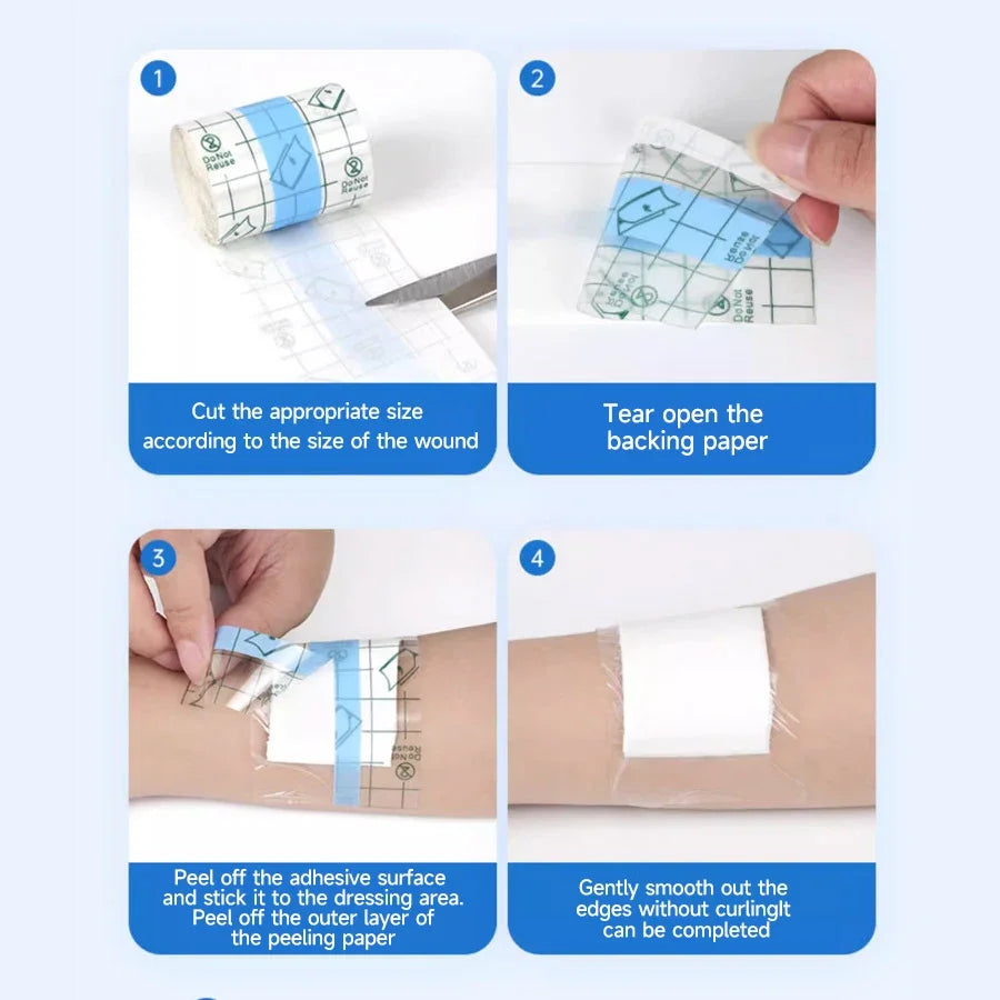 Waterproof Stretch Adhesive Bandage Protective Clear Transparent Qme