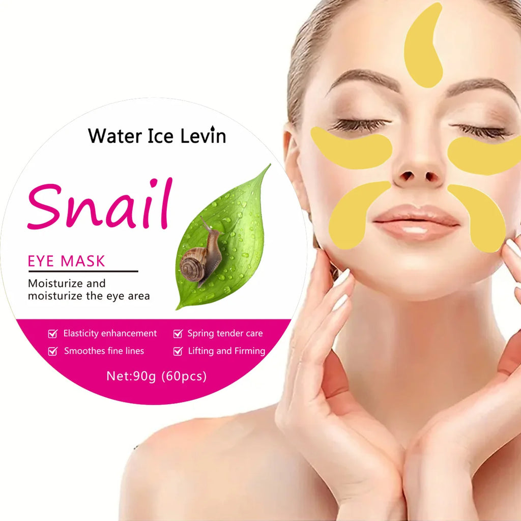 Snail Collagen Eye Mask, Containing Glycerin, Collagen, and Panthenol, Deeply Moisturizes and Nourishes the Skin Around the Eyes, Suitable for All Skin Types Qme A