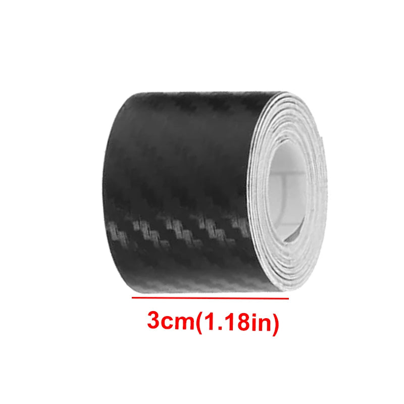 3-10cm Width Carbon Fiber Automotive Tape Car Door Edge Guards Door Sill Protector Anti Collision Film Scratch Cover Strip Tape Qme width 3cm(1.18in) 5M(16.4Ft) China Mainland