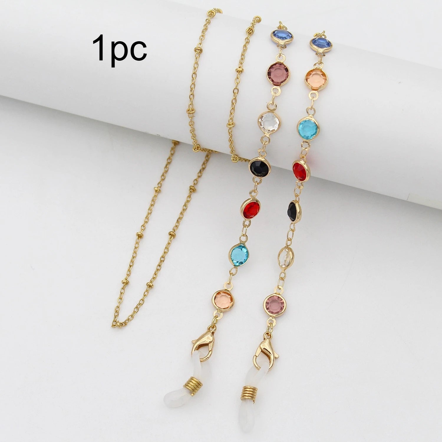 1/2pcs Ladies' Eyeglass Chain, Sunglasses Hanging Chain, Beaded Eyeglass Chain, Fashionable Eyeglass Chain Qme 1pc
