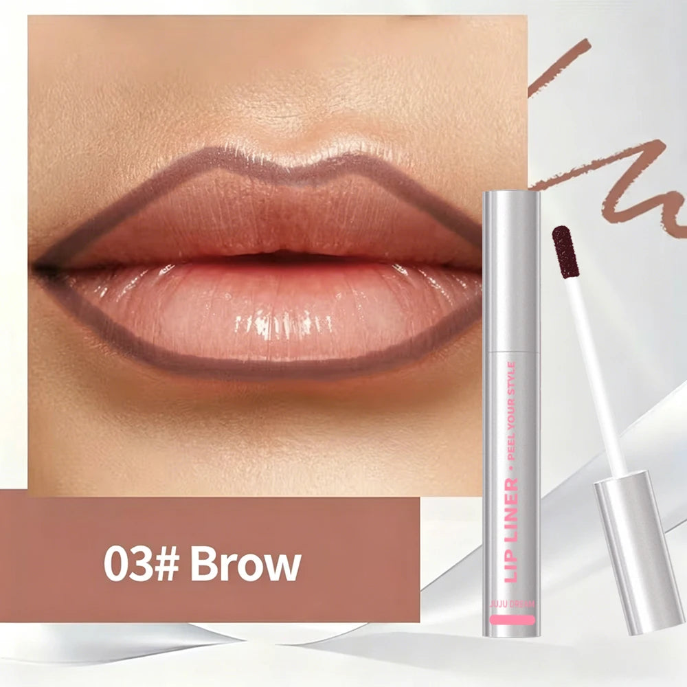 24 Hours Long Lasting Peel Off Lip Tint Waterproof Stain Tattoo Gloss Qme Mocha Brown 2g