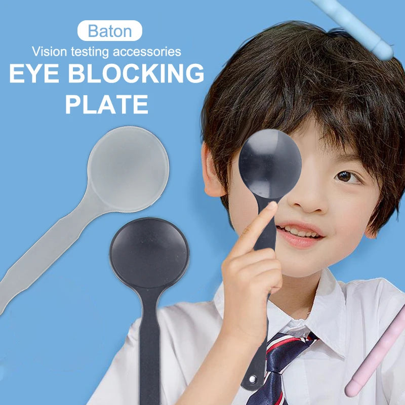 Professional Frosted Transparent Black Handheld Eye Occluder Vision Qme