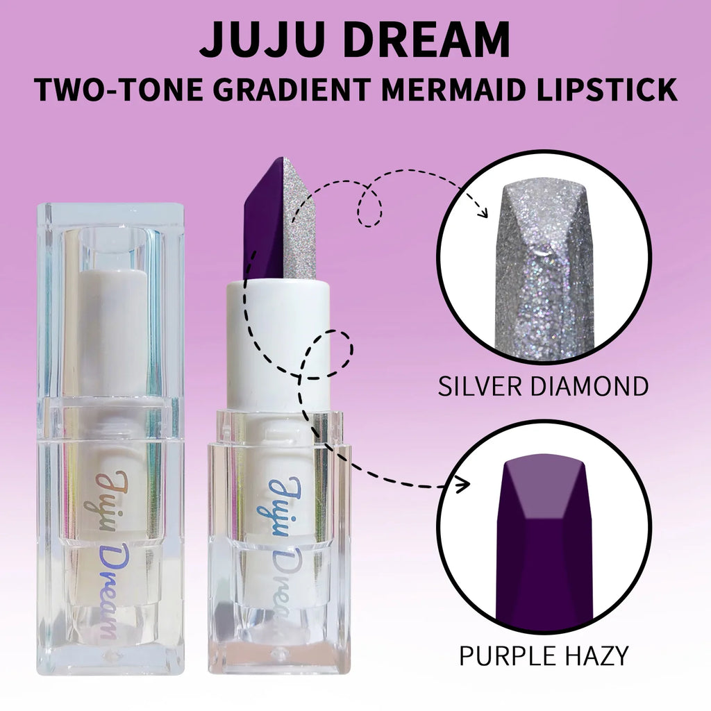 Color-changing Dual-tone Lipstick Temperature-sensitive Rose Purple Qme