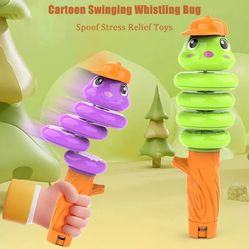 Whistling Snake Toy Twisting Whistle Animal Noise Makers Toddler Decompression Swinging Balance Toy Preschool Educational Toy Qme