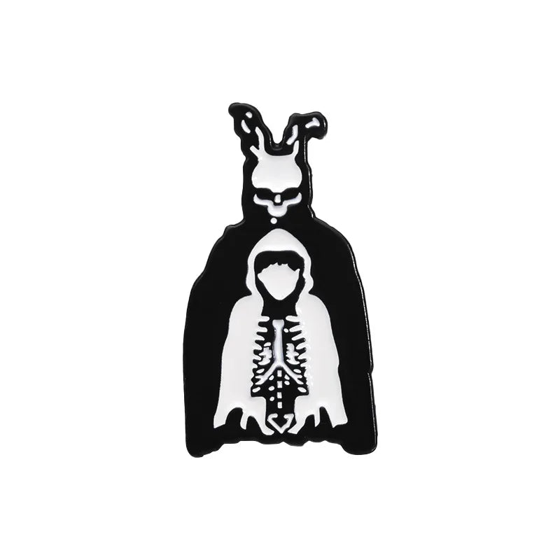 Horror Movies Mysterious Figure Brooch Enamel Pin Cartoon Thriller Film Brooches Lapel Backpack Badge Halloween Jewelry Gift Pin Qme style 1