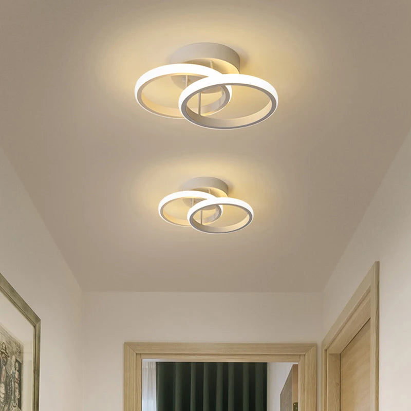 Household LED Ceiling Lamp Three Colors Lamp Modern Style Chandelier Bedroom Light Surface Installation 85-265V Dining Room Lamp Qme