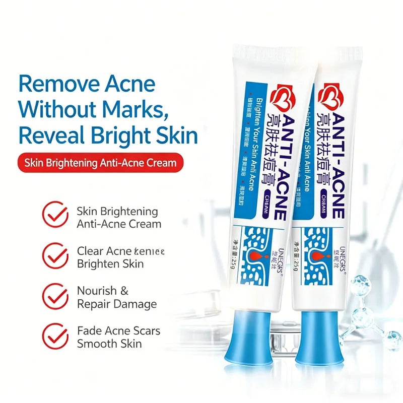 Herbal Acne Removal Face Cream Clears Pimple Scar Black Dots Gel Acne Treatment Shrink Pore Skin Whitening Lightening Ointment Qme
