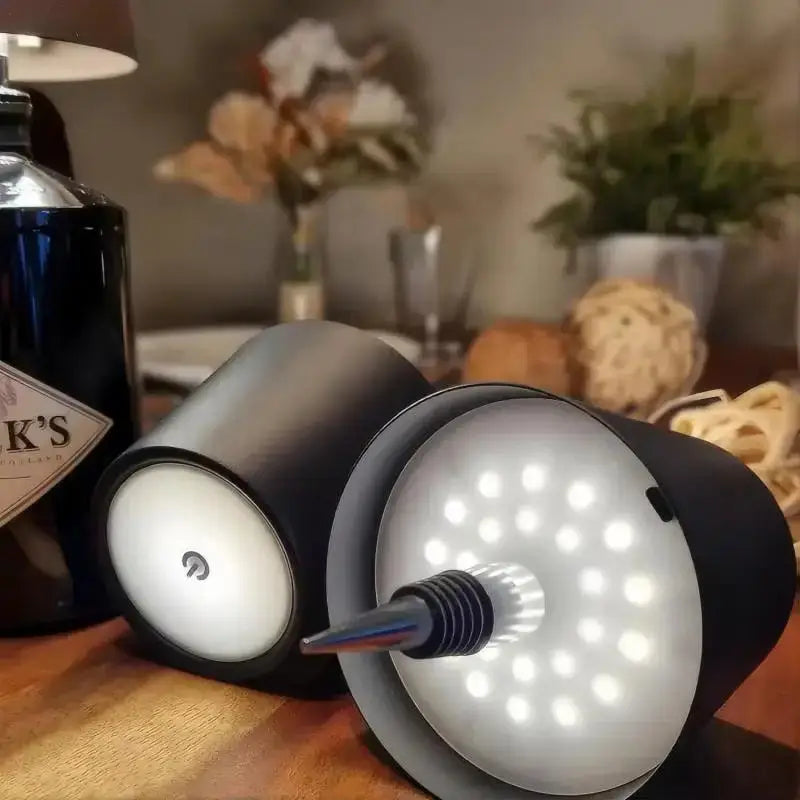 Wine Bottle LED Wireless Table Lamp 3-color Infinitely Dimmable USB Qme