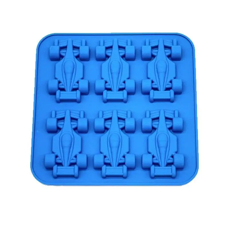 6-Cavity 3D Racing Car Ice Mold Silicone Chocolate Jelly Tray DIY Qme A3