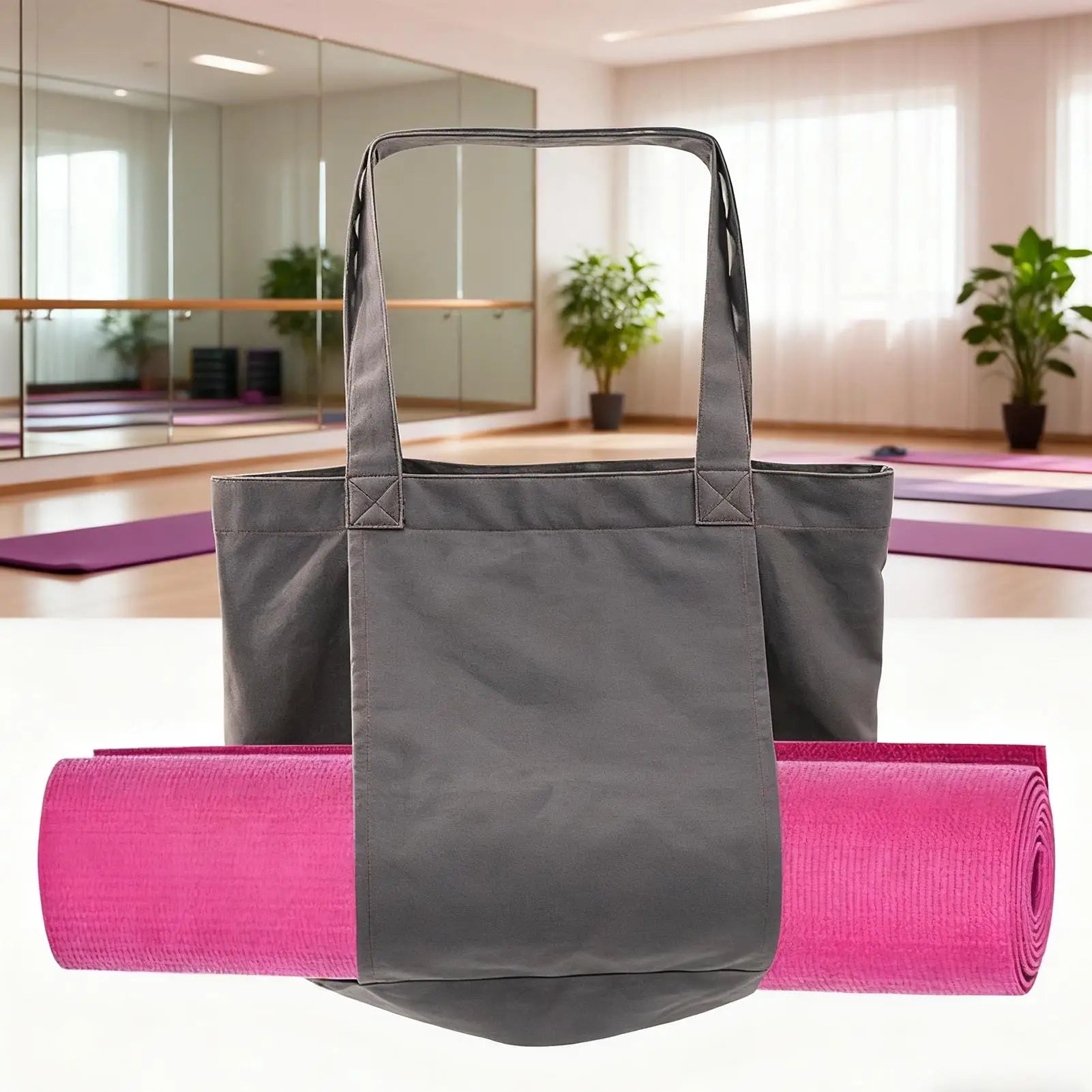 Yoga Mat Carrier Adjustable Shoulder Strap Tote Yoga Mat Carrying Bag For Exercise Workout Pilates Home Travel Fitness Dance Qme