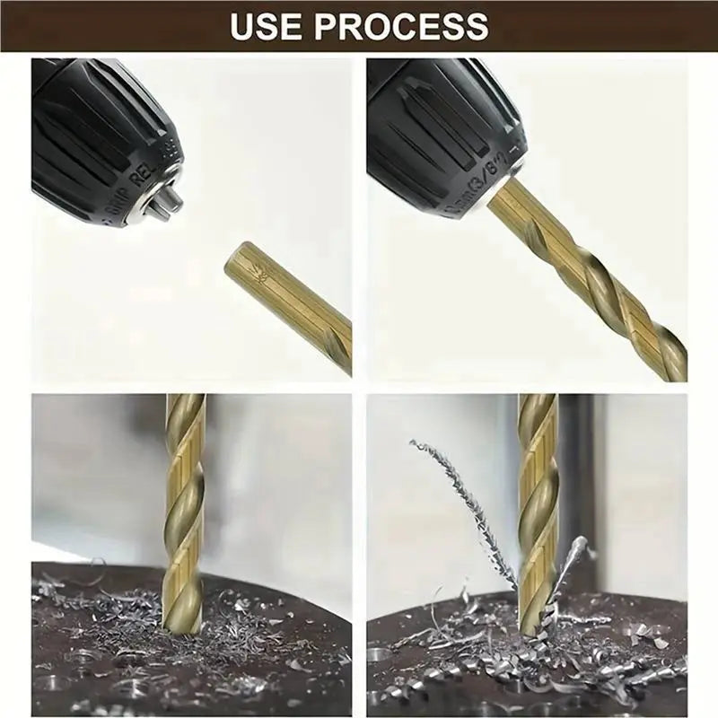 A02F-Industrial-Grade Full-Grinding Small Twist Drill 180PC High-Speed Steel Round Shank Number Drill Box Qme