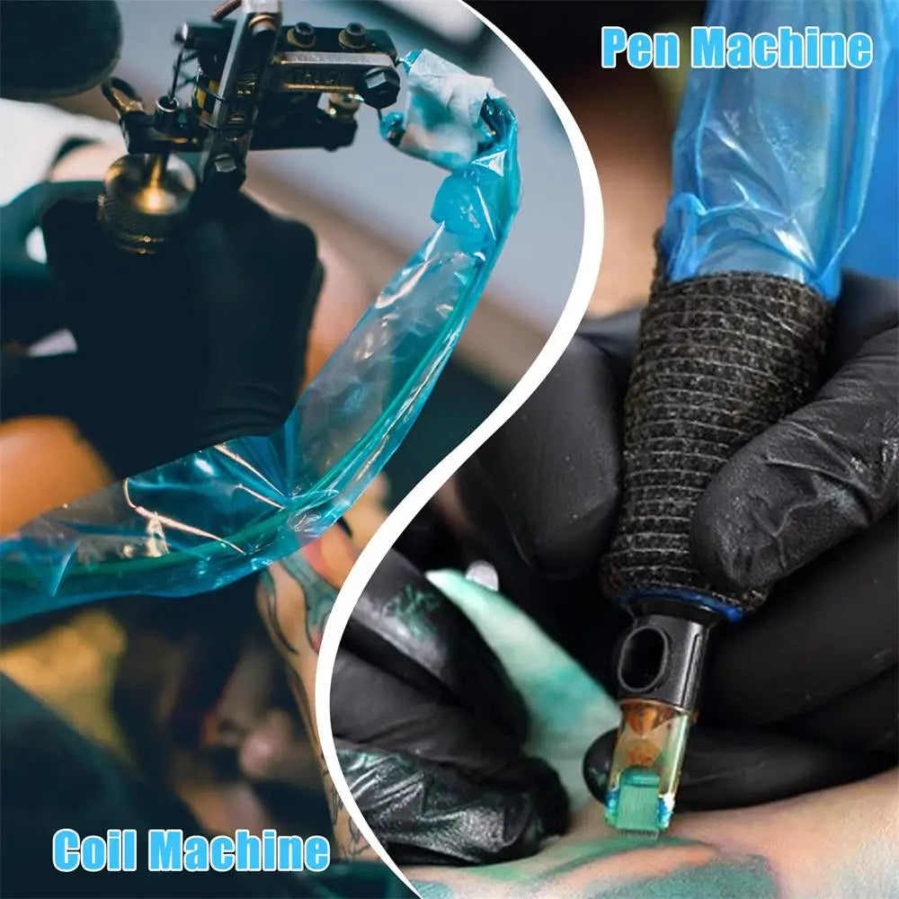 100Pcs Tattoo Clip Cord Covers Disposable Tattoo Clip Cord Sleeves Covers Supply Tattoo Machine Accessory Protection Bags Qme