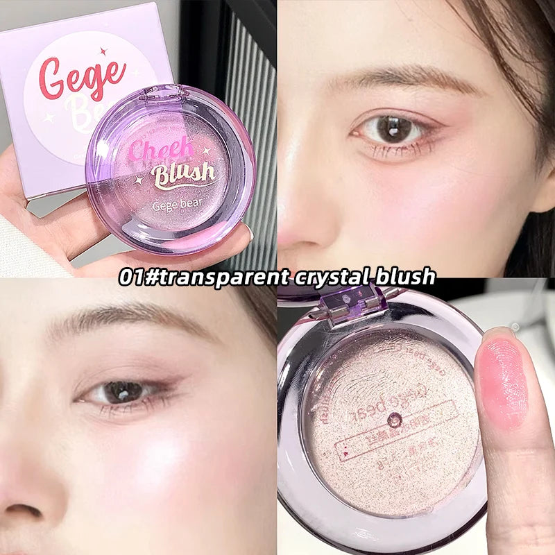 Warm Change Blush Clear Crystal Changing Highlight Long Lasting Fine Qme GX1196-A