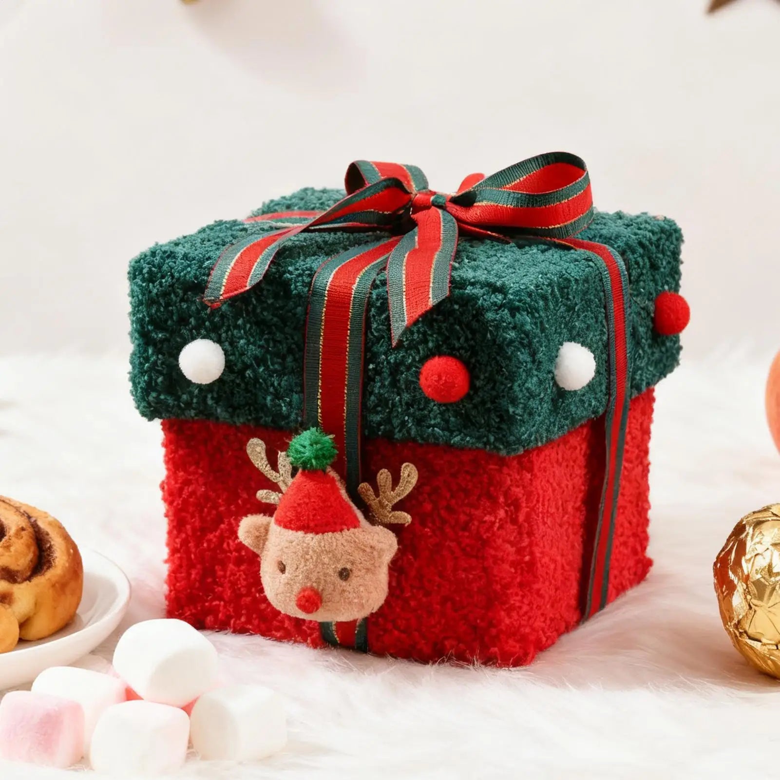 Christmas Goodie Boxes Kids Festive Decoration Snack Container Qme