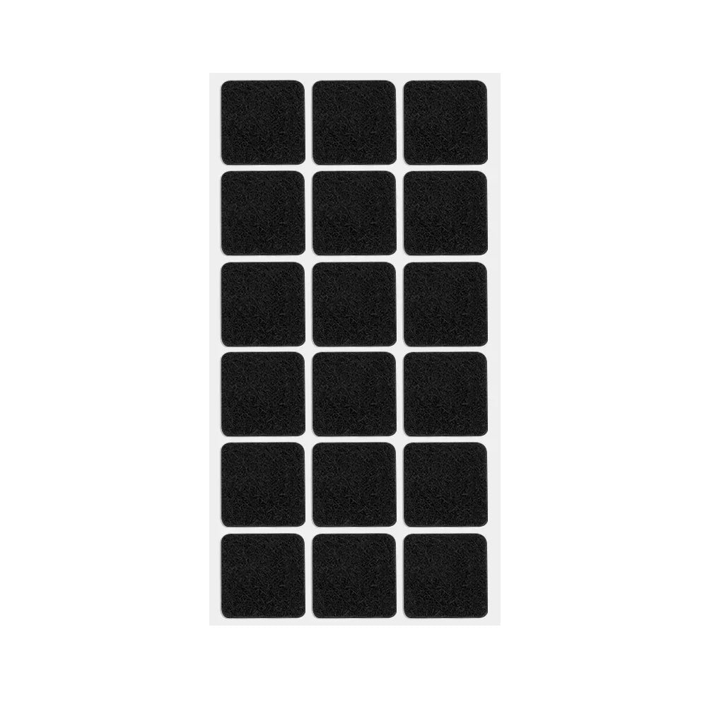 18/180Pcs Felt Chair Leg Pads Round Square Floor Protector Self Adhesive Furniture Table Legs Pad Bumper Anti Slip Furniture Mat Qme Square Black 28x28mm 90pcs(5 Sheets)
