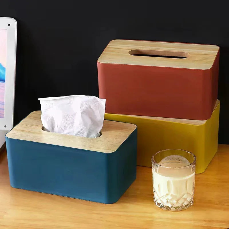 Plastic Tissue Box Simple And Creative Multi-Functional Tissue Storage Box For Home Use Qme
